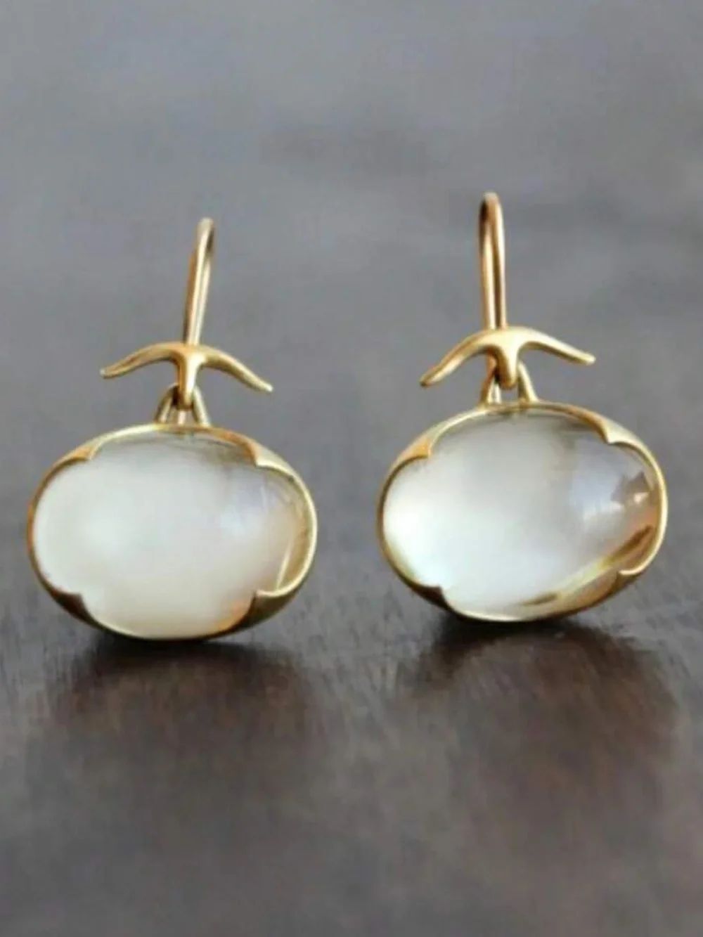 Moonstone Drop Earrings N2453